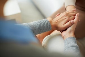 holding hands