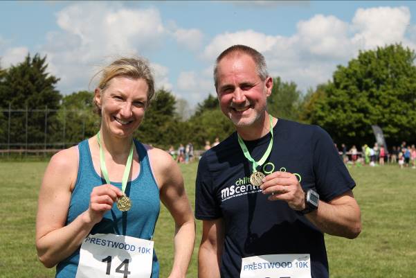 andy and faye with their medals